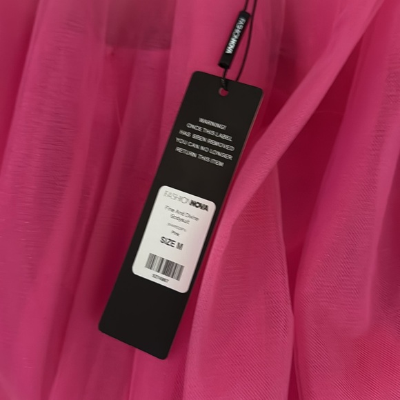 Pink Tulle Bodysuit sleeveless ballerina look hot thing tube top medium - Picture 3 of 5